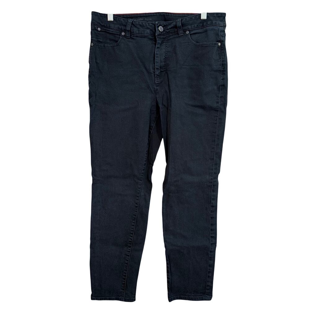 Talbots Womens Jeans Black Denim Mid Rise Heritage Signature Stretch 12/31